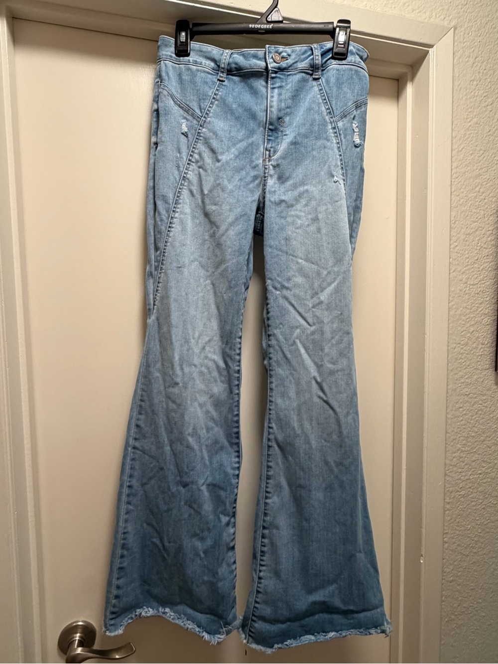 Distressed Bootcut Jeans